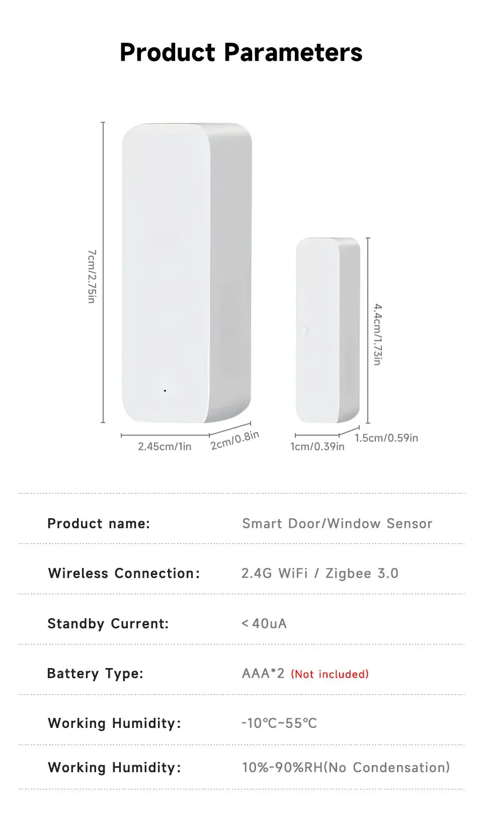 Homiio Smart Door & Window Sensor – Real-Time Alerts, WiFi, Alexa & Google Home Homiio