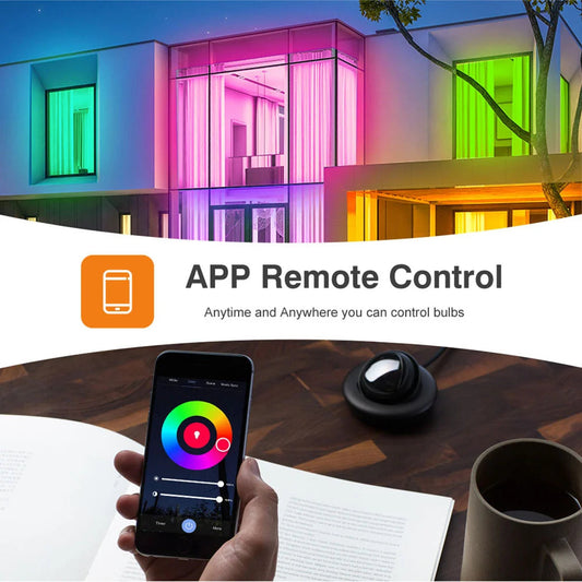Homiio Smart WiFi LED Bulb β RGB Color, Voice Control, Dimmable, Alexa & Google Homiio