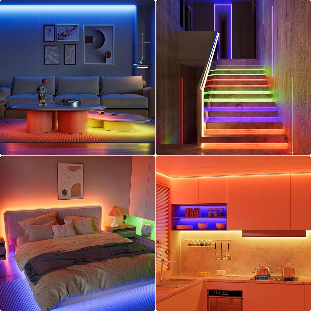 Homiio Smart LED Strip Lights ā 100ft RGB, Music Sync, WiFi, Alexa & Google Home