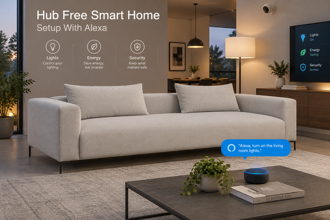Hub Free Smart Home Setup With Alexa Lights Energy And Security