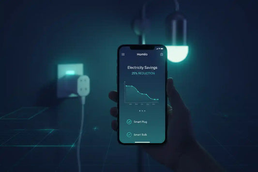 Smart home energy dashboard on smartphone with efficient smart devices — Homiio