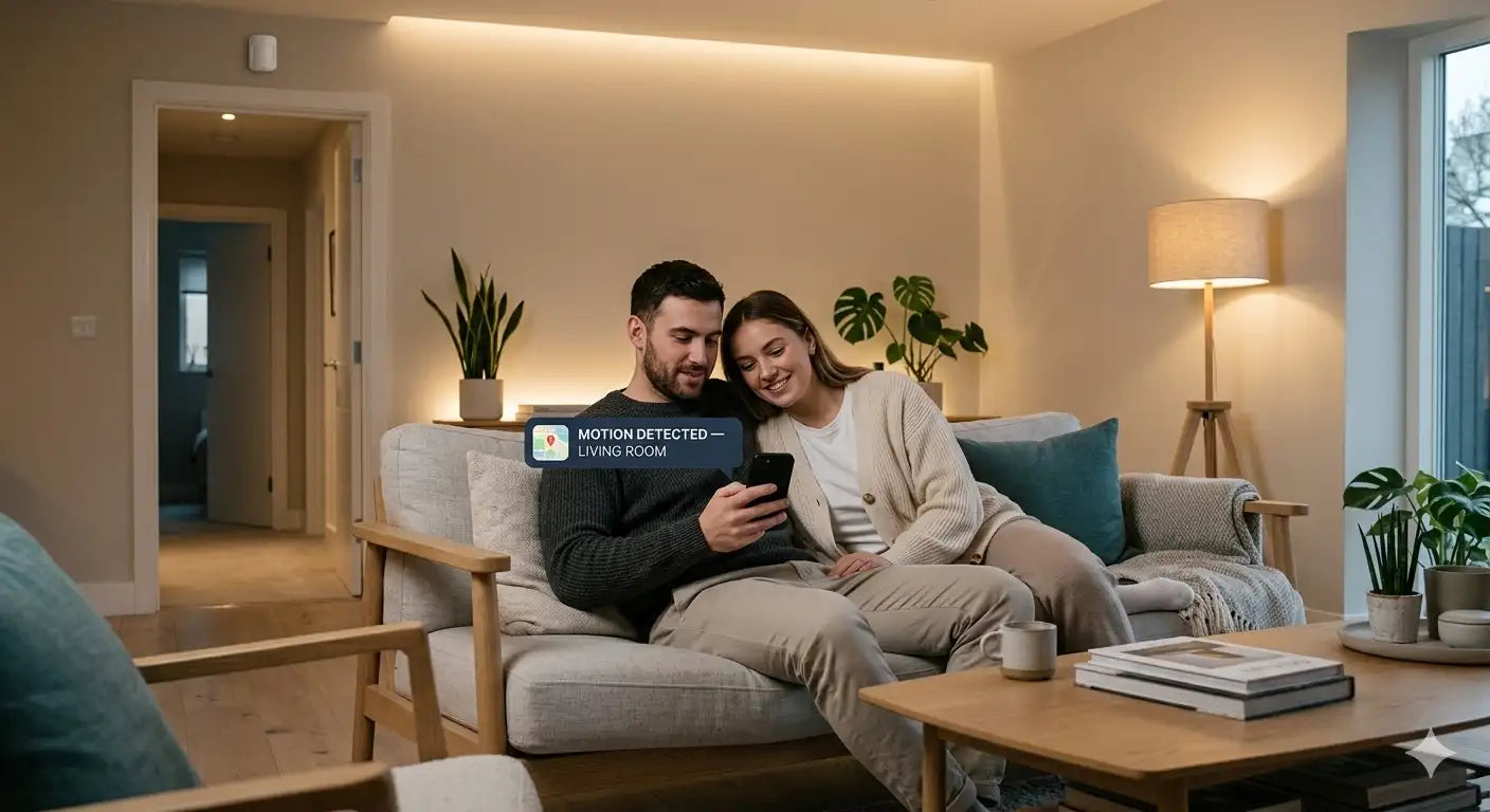 Homiio Smart PIR Motion Sensor – 128°, Instant Alerts, WiFi & Zigbee, Alexa & Google Home Homiio