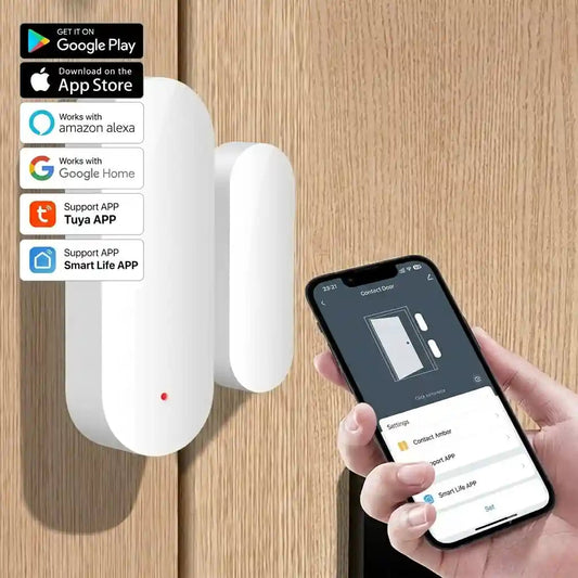 Homiio Smart Door & Window Sensor – Real-Time Alerts, WiFi, Alexa & Google Home Homiio
