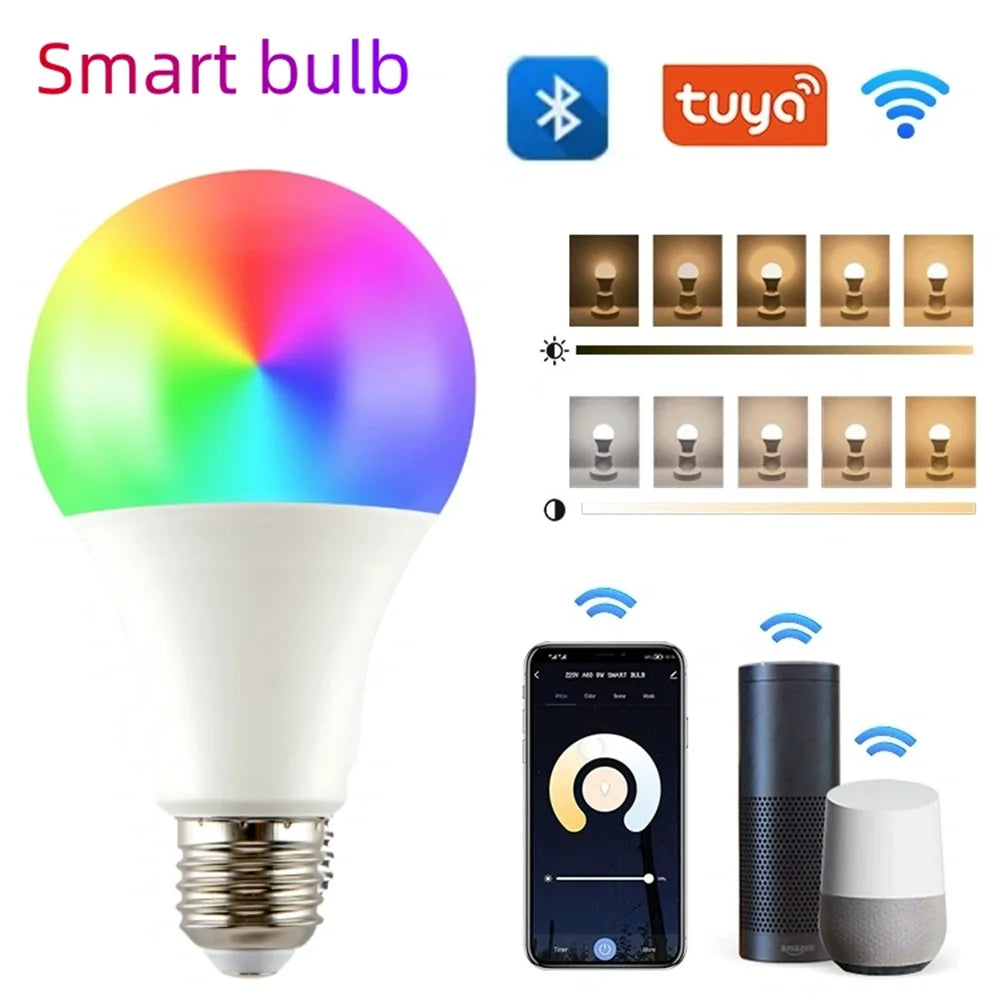 Homiio Smart WiFi LED Bulb – RGB Color, Voice Control, Dimmable, Alexa & Google Homiio