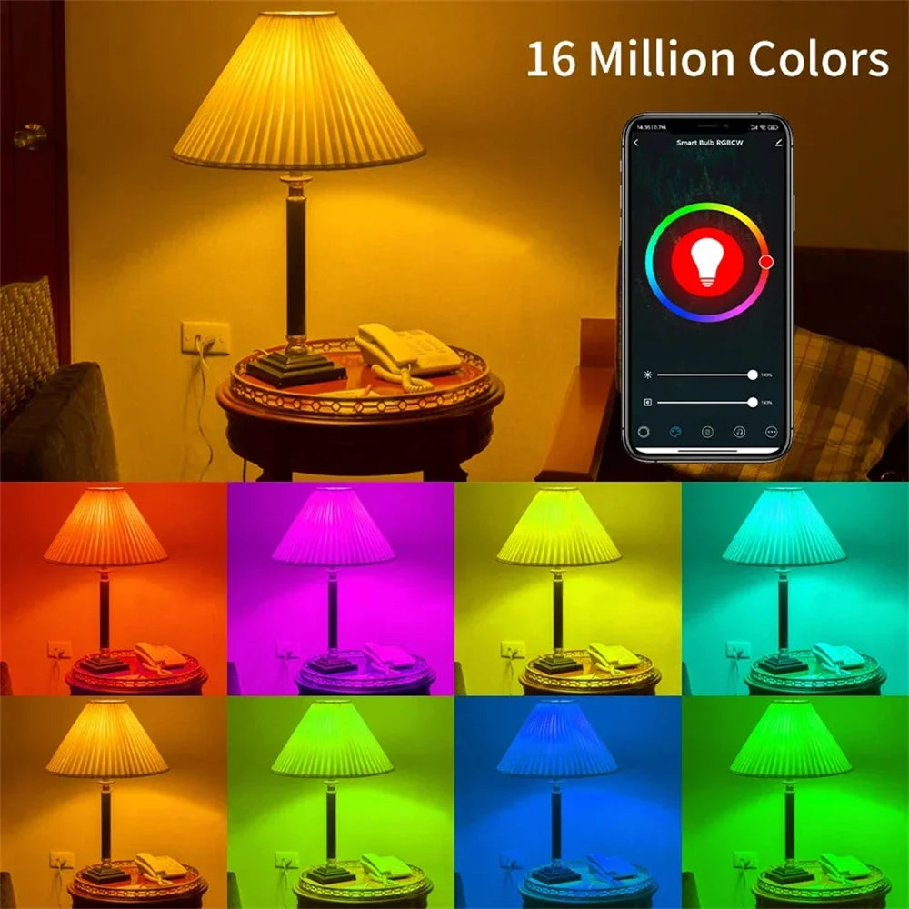 Homiio Smart WiFi LED Bulb – RGB Color, Voice Control, Dimmable, Alexa & Google Homiio