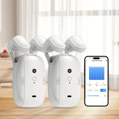 Homiio Smart Curtain Opener | WiFi + BLE, App, Timer, Voice & Light Sensor