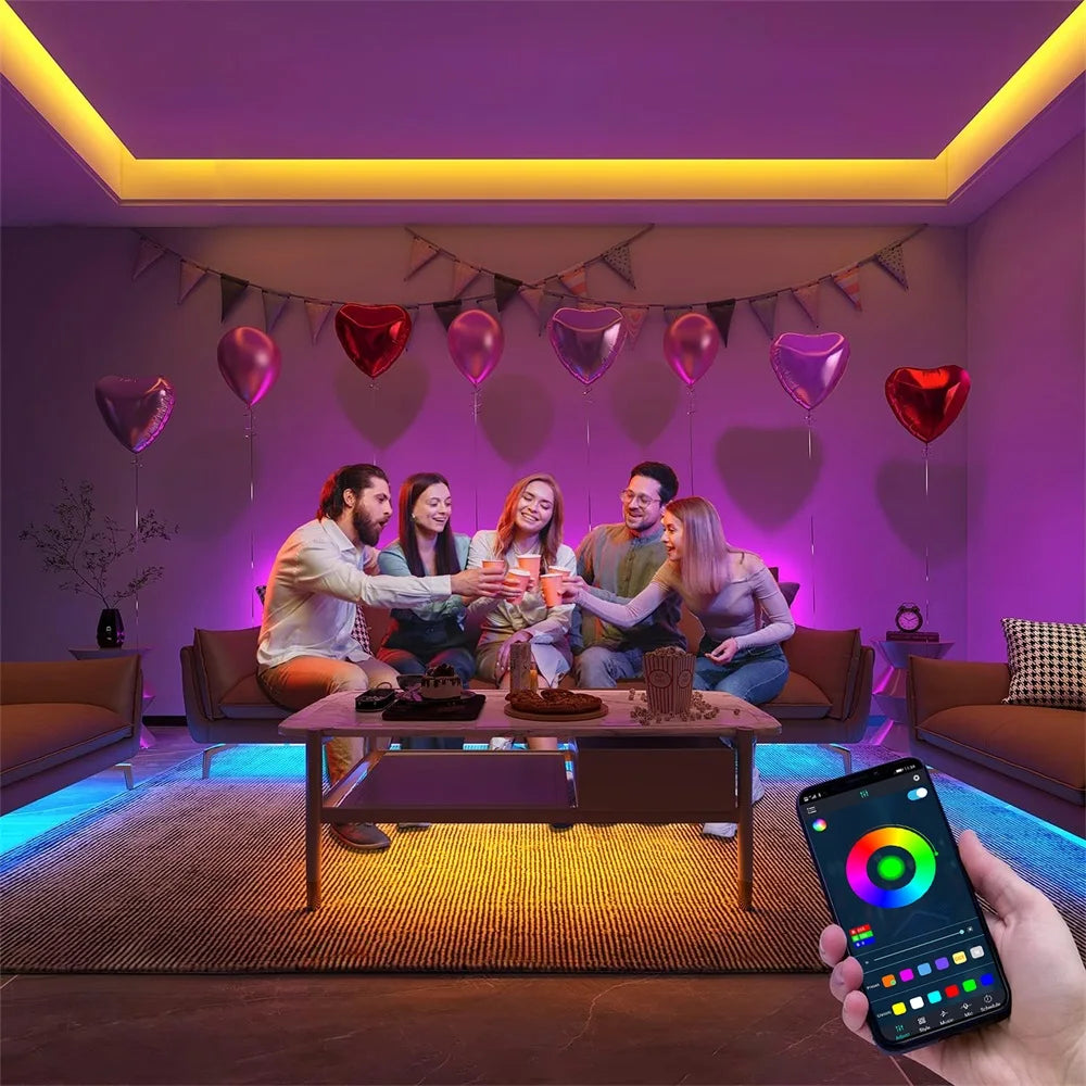 Homiio Smart LED Strip Lights – 100ft RGB, Music Sync, WiFi, Alexa & Google Home