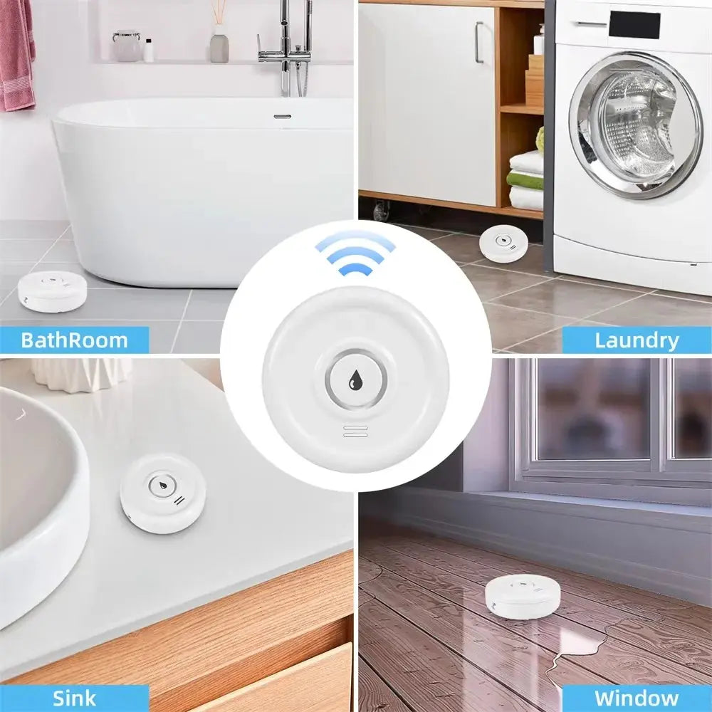 KERUI Smart WiFi Water Leak Detector — 100dB Alarm, Tuya App, Battery Operated KERUI