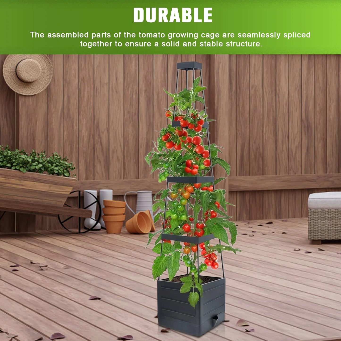 Raised Garden Bed with Trellis