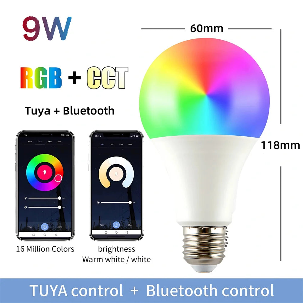 Homiio Smart WiFi LED Bulb – RGB Color, Voice Control, Dimmable, Alexa & Google Homiio