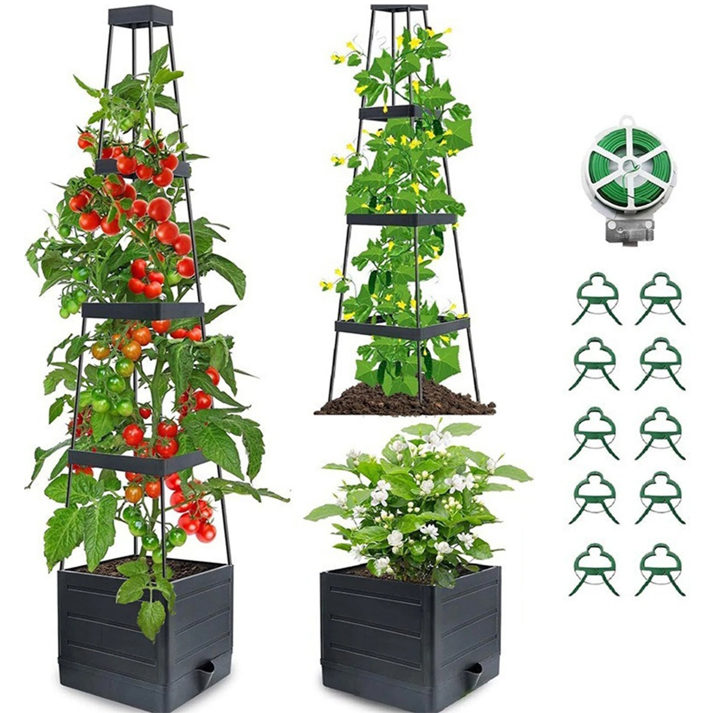 Raised Garden Bed with Trellis