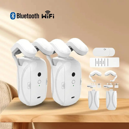 Homiio Smart Curtain Opener | WiFi + BLE, App, Timer, Voice & Light Sensor