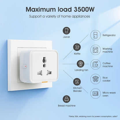 Homiio Smart WiFi Plug – Energy Monitor, Voice Control, No Hub, Alexa & Google Home Homiio