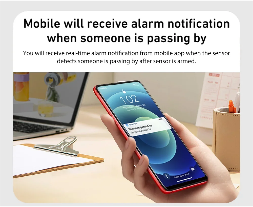 Homiio Smart PIR Motion Sensor – WiFi & Zigbee, Works with Alexa, Tuya & Google Home Homiio