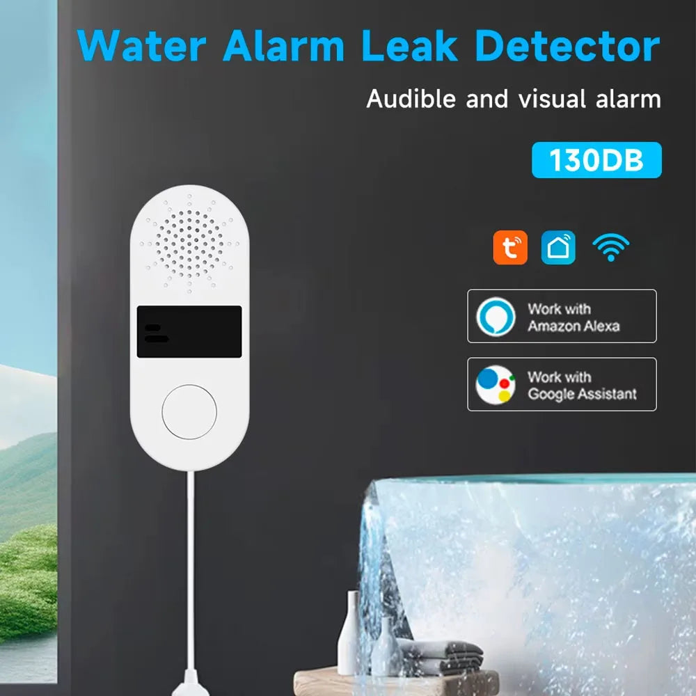 Homiio Smart WiFi Water Leak Detector | Loud Alarm, Instant App Alerts, Alexa & Google Home
