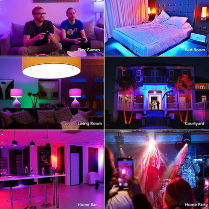 Homiio Smart WiFi LED Bulb – RGB Color, Voice Control, Dimmable, Alexa & Google Homiio