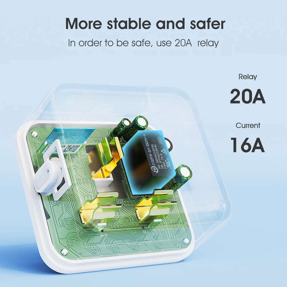 Homiio Smart WiFi Plug – Energy Monitor, Voice Control, No Hub, Alexa & Google Home Homiio