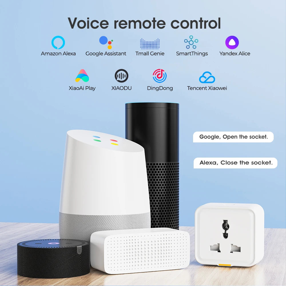 Homiio Smart WiFi Plug – Energy Monitor, Voice Control, No Hub, Alexa & Google Home Homiio