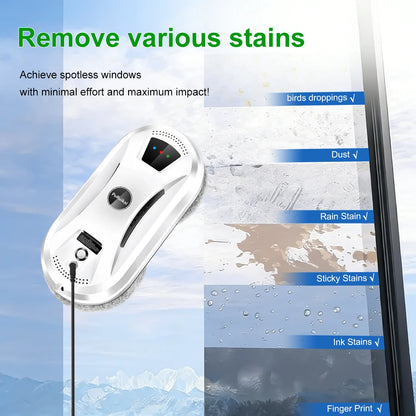 PuRuiKai Window Cleaning Robot | 5600Pa Suction & Remote Control