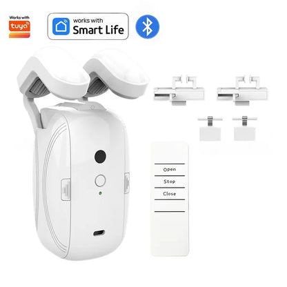 Homiio Smart Curtain Opener | WiFi + BLE, App, Timer, Voice & Light Sensor
