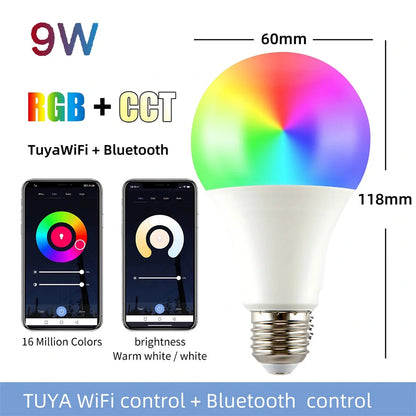 Homiio Smart WiFi LED Bulb – RGB Color, Voice Control, Dimmable, Alexa & Google Homiio