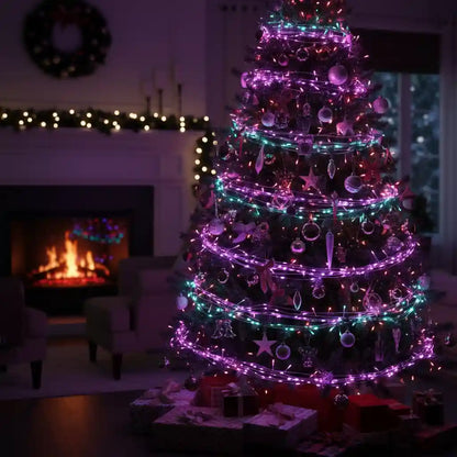 Homiio RGBIC LED String Lights | Dream Color, Music Sync, App & Voice Control