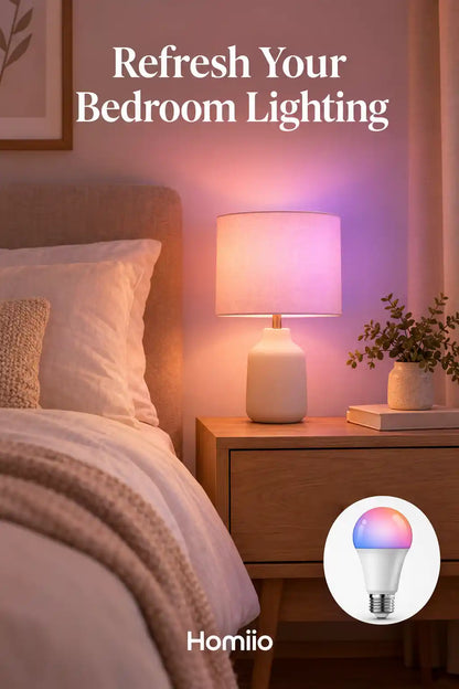 Homiio Smart LED Bulb | Color Changing, Dimmable, Works with Alexa & Google Home