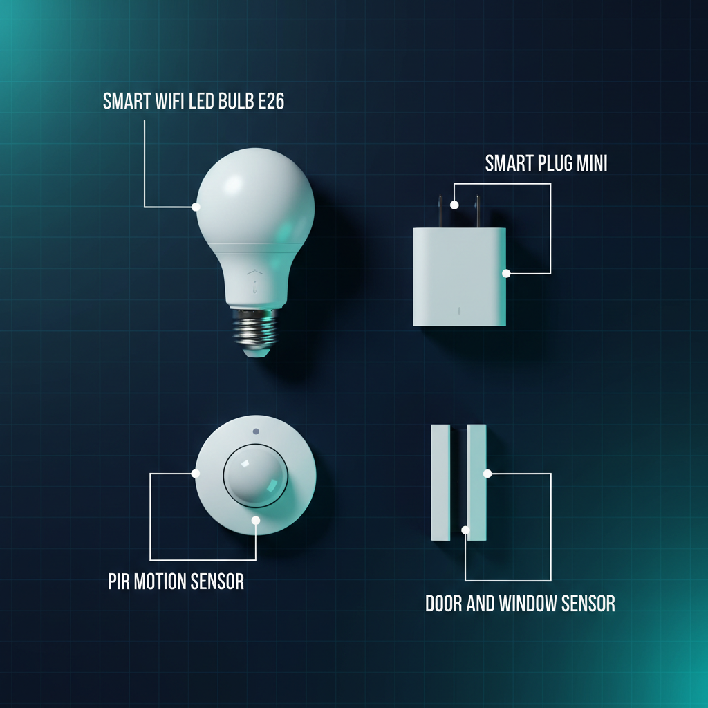 Homiio Bundle – 4 device callout flat lay